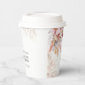 Boho Pampas Grass Girl Baby Shower Pappbecher (Links)