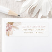 Boho Pampas Grass Girl Babydusche Rücksendeadresse (Insitu)