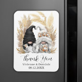 Boho Pampas Grass Gnome Wedding Dankeschön Karte Magnet