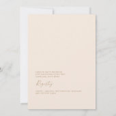 Boho Pampas Grass Gold Geometric Sage Bridal Einladung (Rückseite)