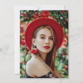 Boho Pampas Grass Graduation Party Foto Einladung (Rückseite)