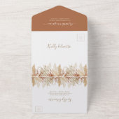 Boho Pampas Grass Hochzeit in einer Einladung (Außenbereich)