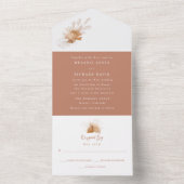Boho Pampas Grass Hochzeit in einer Einladung (Innen Boden)