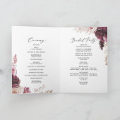 Boho Pampas Grass-Hochzeit Programm (Innenseite)