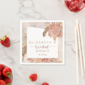Boho Pampas Grass | Hydrangeas-Brautparty Serviette (Beispiel)