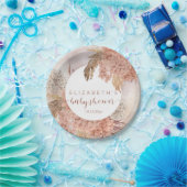 Boho Pampas Grass | Hydrangeas Girl Baby Dusche P Pappteller (Party)