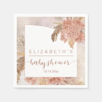 Boho Pampas Grass | Hydrangeas Girl Baby Dusche