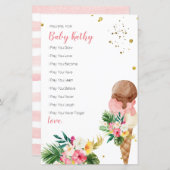 Boho Pampas Grass Ice Creme Gebete für Baby-Zeiche (Vorne/Hinten)