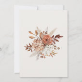 Boho Pampas Grass Invitation – Neutral Florals Einladung (Rückseite)