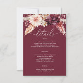 Boho Pampas Grass Junggeselinnen-Abschied Intraera Einladung (Rückseite)