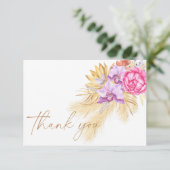 Boho pampas grass - Kinderdusche danke (Stehend Vorderseite)