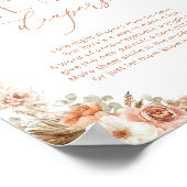 Boho Pampas Grass Late Night Diapers Game Poster (Ecke)