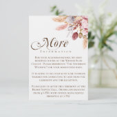 Boho Pampas Grass Mehr Informationen Hochzeiten De Begleitkarte (Stehend Vorderseite)