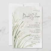 Boho Pampas Grass Minimal Brautparty Einladung (Vorderseite)