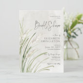 Boho Pampas Grass Minimal Brautparty Einladung (Stehend Vorderseite)