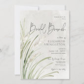 Boho Pampas Grass Minimal Bridal Brunch Einladung (Vorderseite)
