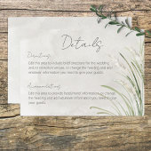 Boho Pampas Grass Minimal Modern Details Karte