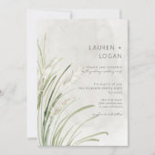 Boho Pampas Grass Minimal Moderne Hochzeit Einladu Einladung (Vorderseite)