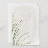 Boho Pampas Grass Minimal Moderne Hochzeit Einladu Einladung (Rückseite)