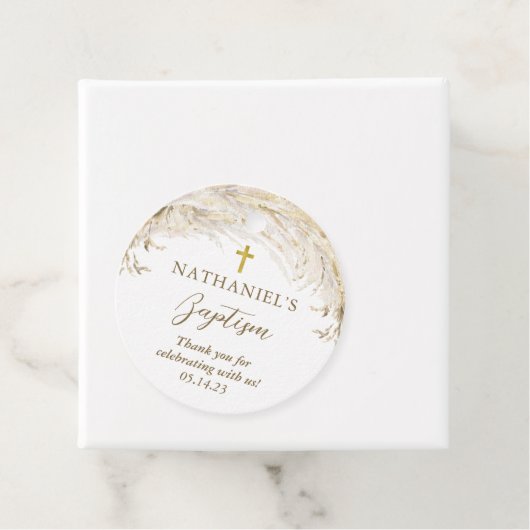 Boho Pampas Grass Moderne Taufe Anhänger (Beispiel)