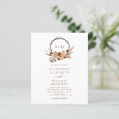 Boho Pampas Grass Monogram Wedding (Stehend Vorderseite)