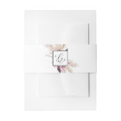 Boho Pampas Grass Monogram Wedding Einladungsbanderole (Vorderseite Beispiel)