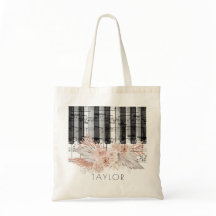 Boho Pampas Grass Musik Name Tasche