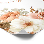 Boho Pampas Grass Neutral Baby Dusche Poster (Ecke)