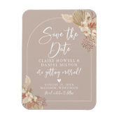 Boho Pampas Grass Neutrals Save the Date Magnet (Vertikal)