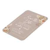 Boho Pampas Grass Neutrals Save the Date Magnet (Linke Seite)
