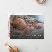 Boho Pampas Grass New Baby Foto Ankündigung (Vorderseite/Rückseite Beispiel)