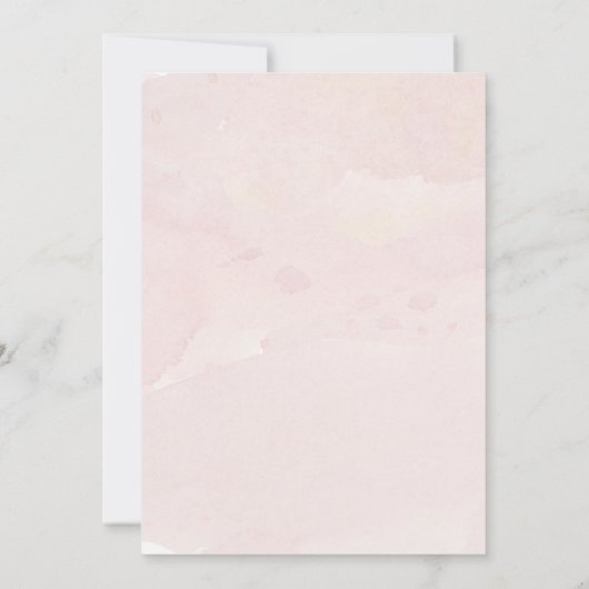 Boho Pampas Grass Orchid Blush Bloral Wedding Einladung (Rückseite)