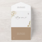 Boho Pampas Grass Orchid Floral Wedding All In One Einladung (Außenbereich)