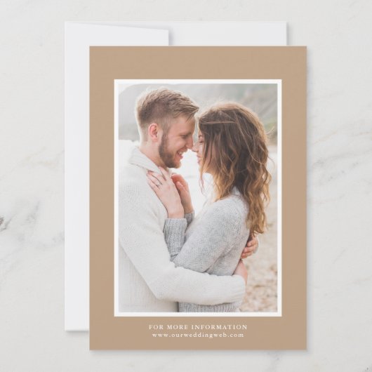 Boho Pampas Grass Orchid Floral Wedding Foto Save The Date (Rückseite)