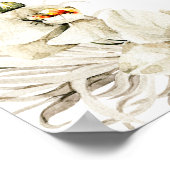 Boho Pampas Grass Orchid Floral Wedding Willkommen Poster (Ecke)