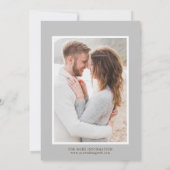 Boho Pampas Grass Orchid Gray Wedding Foto Save The Date (Rückseite)