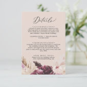 Boho Pampas Grass | Peach Details Umschließungskar Begleitkarte (Stehend Vorderseite)