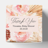Boho Pampas Grass Pink Blume Baby Girl Shower Fav Geschenkschachtel (Oben)