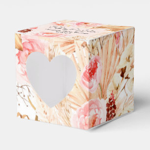 Boho Pampas Grass Pink Blume Baby Girl Shower Fav Geschenkschachtel