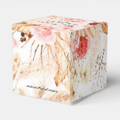 Boho Pampas Grass Pink Blume Baby Girl Shower Fav Geschenkschachtel (Rückseite)