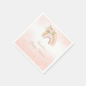 Boho Pampas Grass pink Rainbow Girl Baby Showroom Serviette (Ecke)