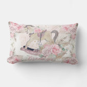 Boho Pampas Grass Pink Rockpferd Lendenkissen (Vorderseite)