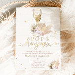 Boho Pampas Grass Pop Champagne Brautparty Einladung<br><div class="desc">Boho Pampas Grass Pop der Champagne Bridal Dusche Einladung. Alle Designs sind © PIXEL PERFECTION PARTY LTD</div>