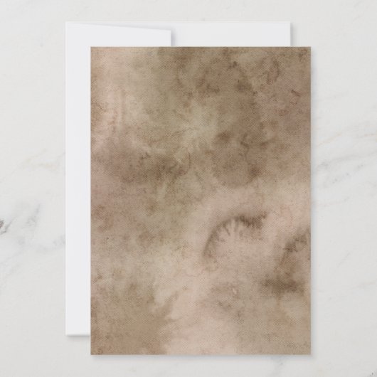 Boho Pampas Grass Probe Dinner Einladung (Rückseite)