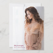 Boho Pampas Grass Pumpkin Burgundy Baby Shower Einladung (Rückseite)