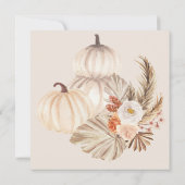 Boho Pampas Grass Pumpkin Dankeschön Karte (Rückseite)