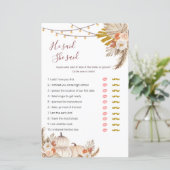 Boho Pampas Grass Pumpkin Er sagte, sie sagte: "Ga (Stehend Vorderseite)