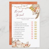 Boho Pampas Grass Pumpkin Er sagte, sie sagte: "Ga (Vorne/Hinten)