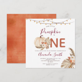 Boho Pampas Grass Pumpkin ist ein Geburtstag Einladung