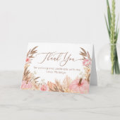 Boho Pampas Grass Pumpkin thank you card Dankeskarte (Vorderseite)